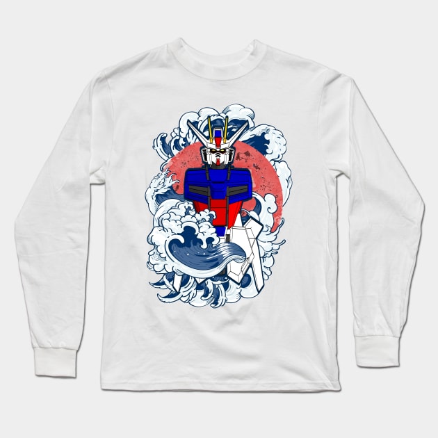 GAT-X105 Strike Gundam Long Sleeve T-Shirt by gblackid